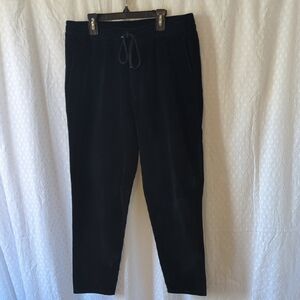 Barena Men's Deep Navy Velvet Trousers Drawstring Waist Italian Size 46/US Small